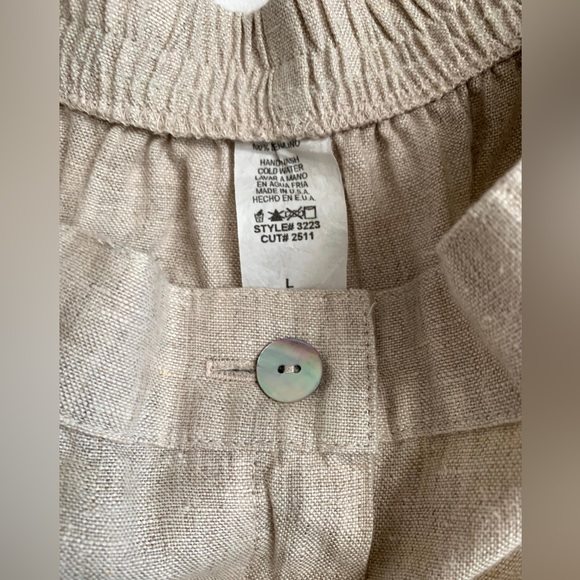 NEW i.c Collection Connie Sz L USA Linen Beige Jacket, Tank Top, & Pants 3pc Set - Picture 9 of 16